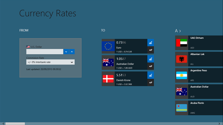 currency rates converter windows 10
