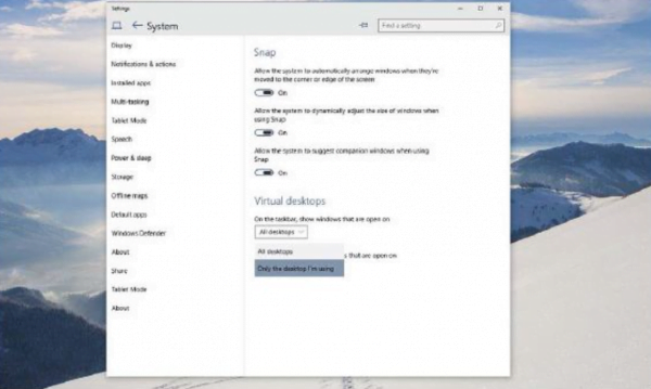 open apps one desktop