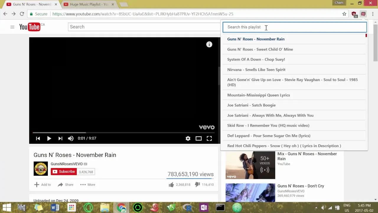 YouTube Playlist Extension